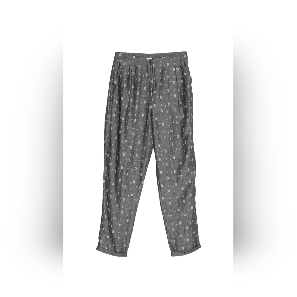 Cafe D'Orzo Gray Embroidered Floral Pants